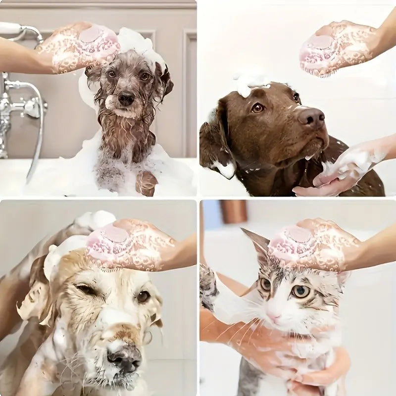 Pet Hair Removal Comb - Professional Grooming Brush and Deshedding Tool with One-Click Cleaning Mechanism for Dogs and Cats