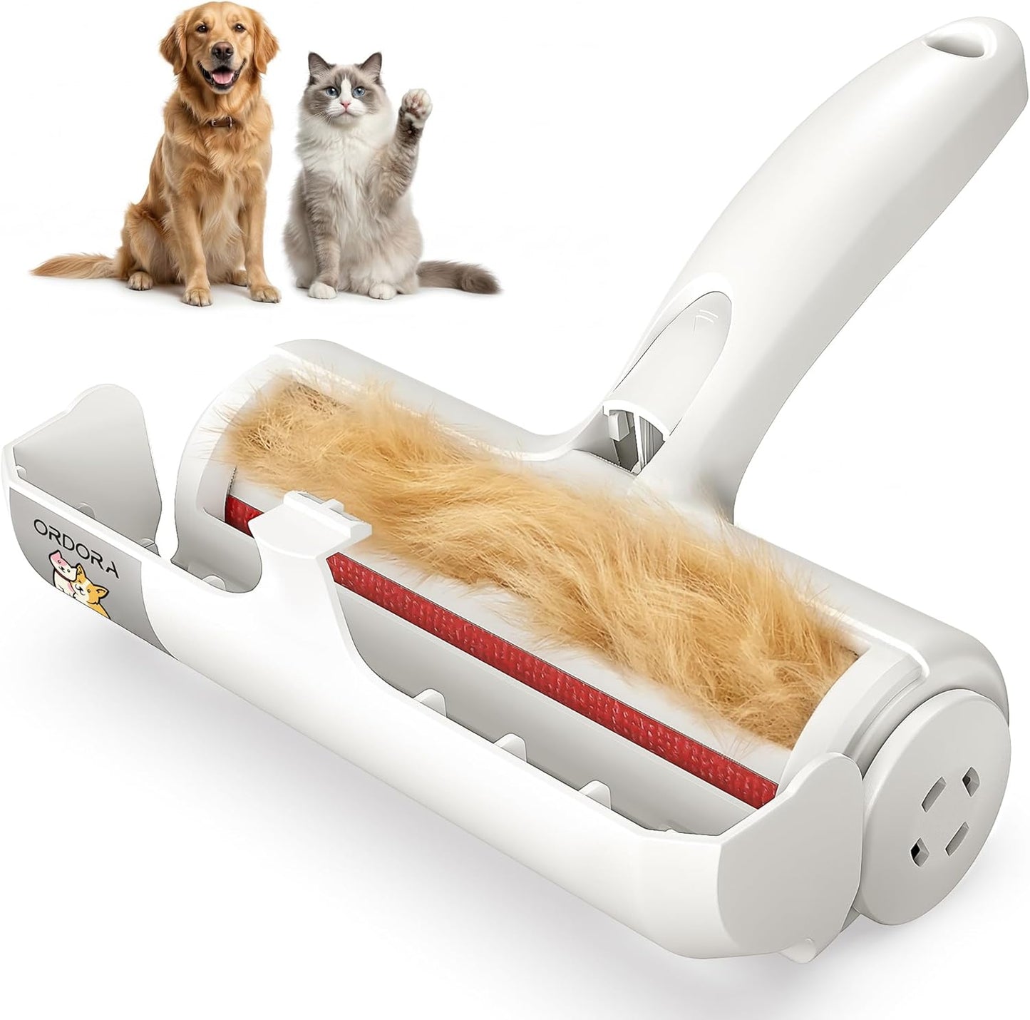 Eco-Friendly Pet Hair Removal Tool: Reusable Lint Roller for Efficient Removal of Dog and Cat Hair from Furniture, Bedding, Cars, and Rugs in Multi-Pet Homes