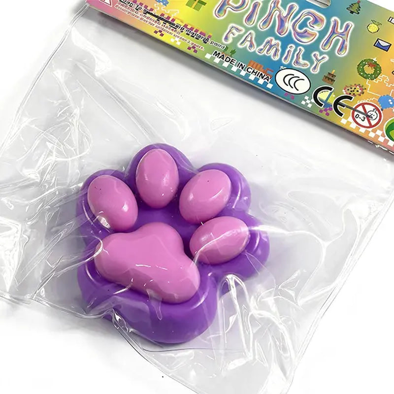 3-Pack Cat Paw Squishies Toys - Soft Stress Relief Sensory Bundle with Gradient Blue, Dreamy Purple, Clear Designs for On-The-Go Relaxation, Teenage Girl Gifts