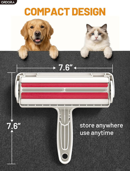 Eco-Friendly Pet Hair Removal Tool: Reusable Lint Roller for Efficient Removal of Dog and Cat Hair from Furniture, Bedding, Cars, and Rugs in Multi-Pet Homes
